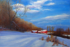 "Late Day Sunlight on Fresh Snow"