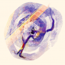 Alpha Lock, 6 abstract multi-colored