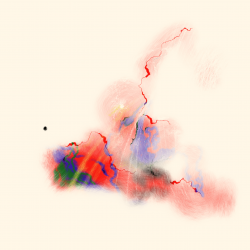 "Alpha Lock, 13" abstract multi-colored