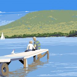 Sailing, digital silkscreen