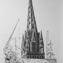 Cathedral and construction, Albany NY